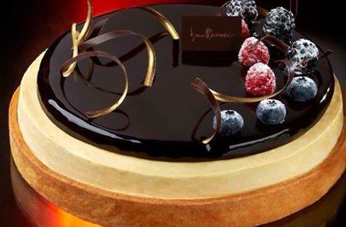 Crostata con bavarese alla vaniglia e mousse al cioccolato , buongiorno!