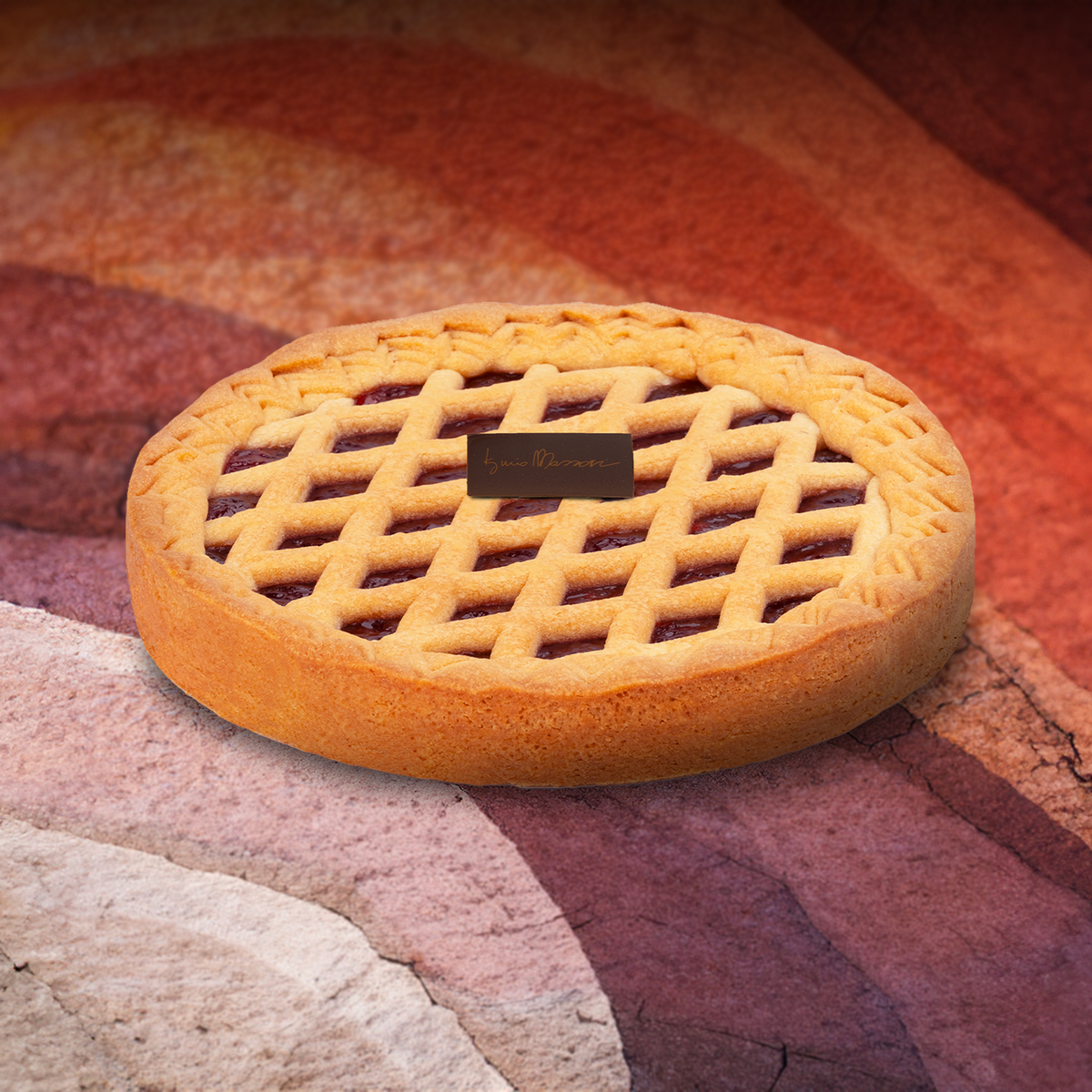 Tarte mit Himbeermarmelade