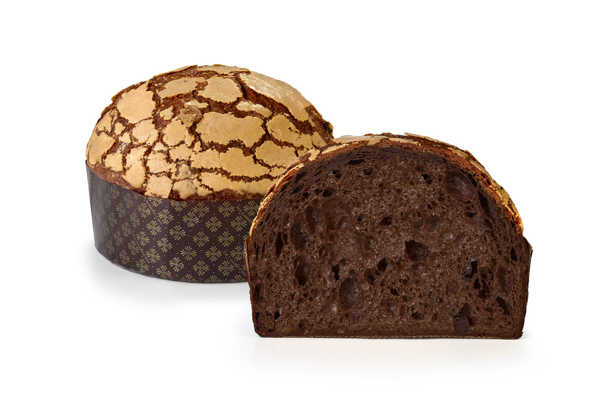 Cocoa and Chocolate Panettone without Candied Fruit