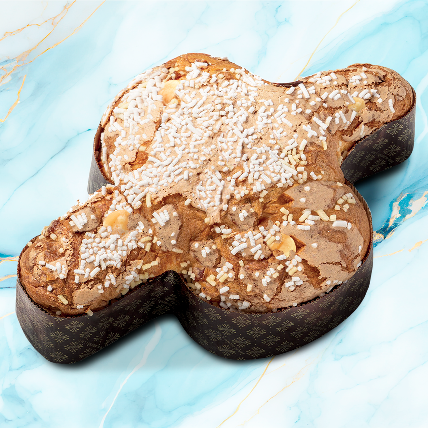 Colomba pasquale da 750 g con glassa alle nocciole e mandorle, senza lattosio Iginio Massari Alta Pasticceria.
La Colomba senza Lattosio di Iginio Massari Alta Pasticceria: dolce artigianale lievitato a forma di colomba, confezionato in incarto elegante, tipico della tradizione pasquale.
La Colomba senza Lattosio di Iginio Massari Alta Pasticceria: lievitato artigianale soffice con glassa alle nocciole e mandorle, preparato senza lattosio e confezionato fresco.