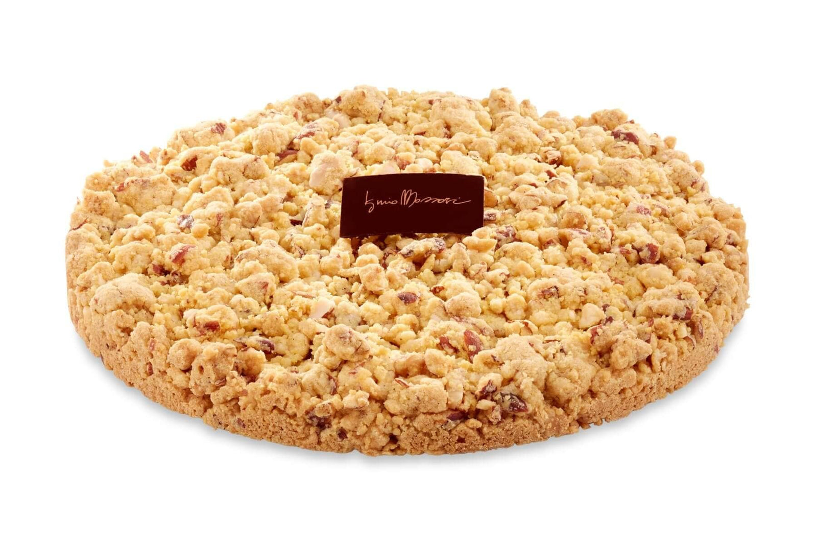 Torta Sbrisolona di Iginio Massari Alta Pasticceria: dolce artigianale rustico e friabile con farina di mais e mandorle grezze tagliate a coltello, ispirato alla tradizione mantovana.